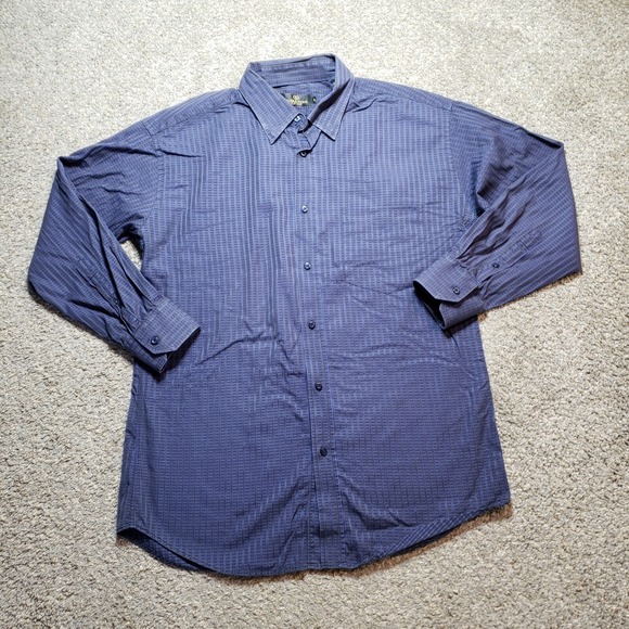 Other - Bugatchi‎ Shirt Mens Large Blue Button Up Long Sleeve Dress Casual